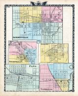 Jacksonville, Edwardsville, Bunkerhill, Pana, Vandalia, Illinois State Atlas 1876